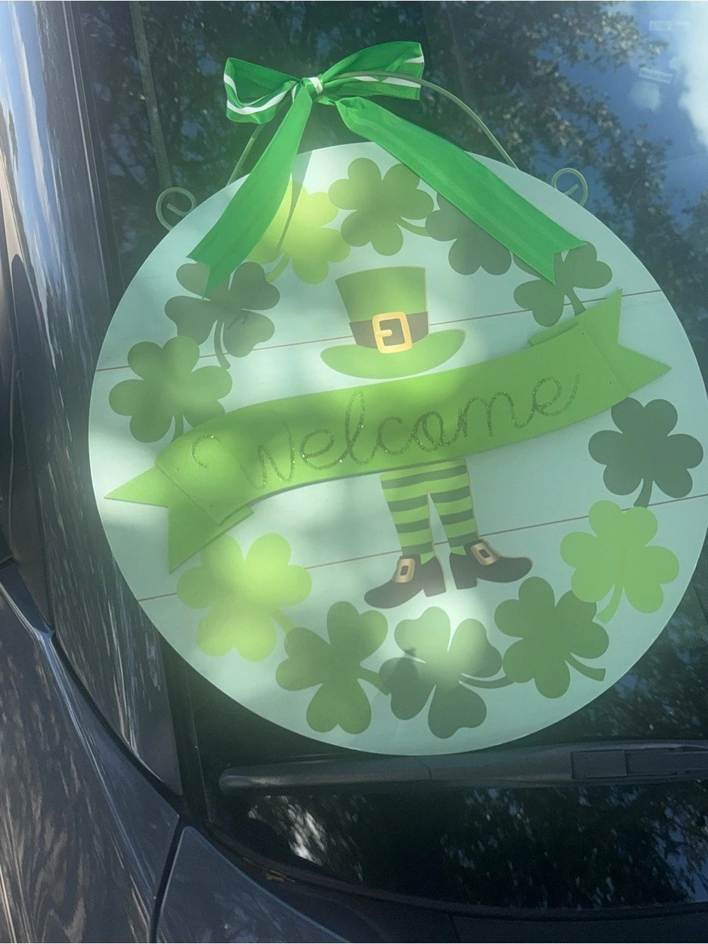 St. Patrick's Day Round Hanging Sign